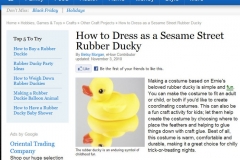 eHow article - How to Dress a Ducky
