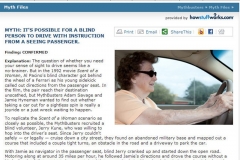 Discovery Channel - article on Blind Driving