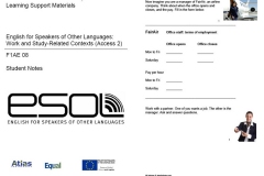 ESOL Student Notes - F1AE 08 - Work with a Partner