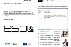 ESOL Student Notes - F1AE 08 - Lesson 05