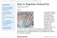 eHow article on Federal Pay