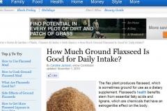 eHow article on Flaxseed